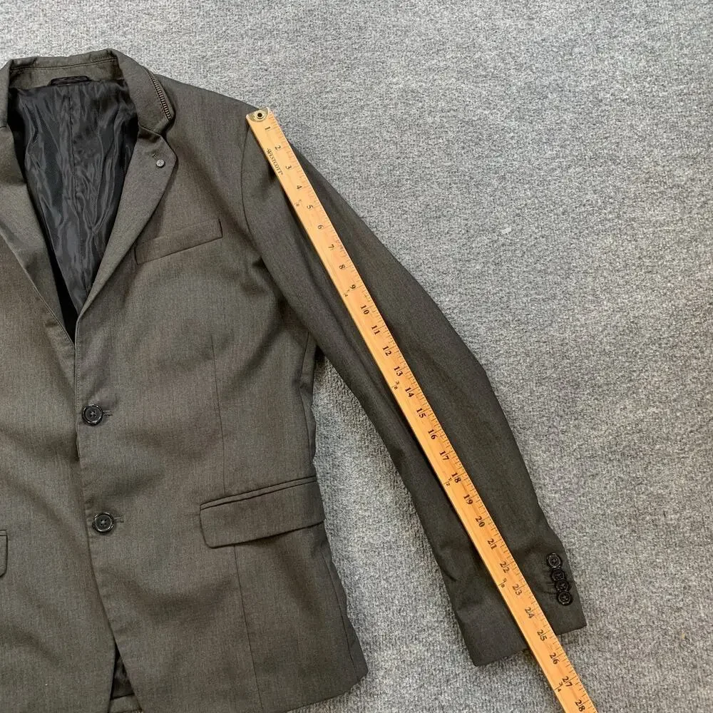 Diesel‎ Blazer Mens 38 (EU 48) Graphite Slim Fit Two Button Front Notch Lapel
